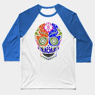 rainbow skull ecopop in floral candy catrina art Baseball T-Shirt